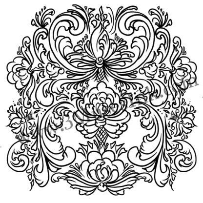 Rosemaling coloring page from Nordic Nisse Hues.