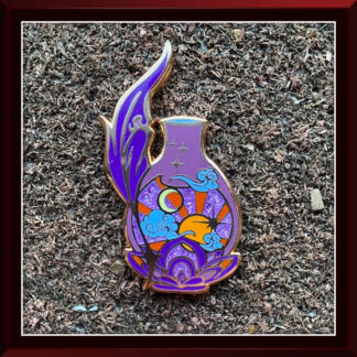 Dusk Inkwell enamel pin by Three Muses Ink