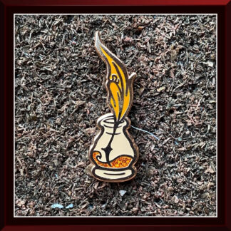 Little Inkwell - Orange Dawn enamel pin by Three Muses Ink