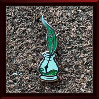 Little Inkwell - Green Eventide enamel pin by Three Muses Ink