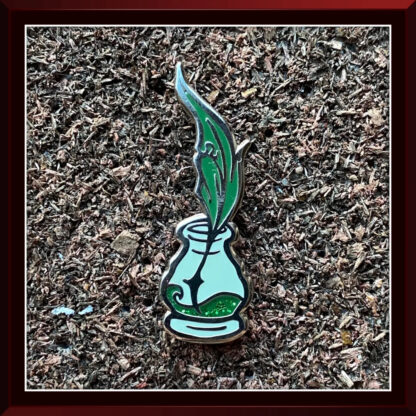 Little Inkwell - Green Eventide enamel pin by Three Muses Ink