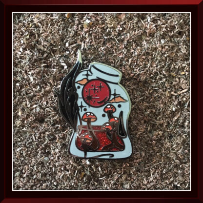 Lunar Eclipse Inkwell enamel pin by Three Muses Ink