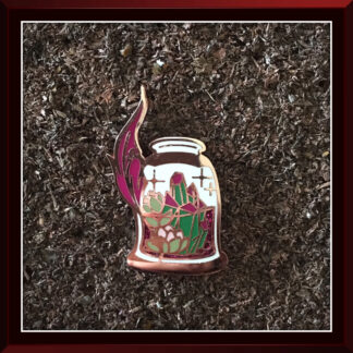 Tourmaline Inkwell enamel pin by Three Muses Ink