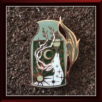 Muse Antler Inkwell Light enamel pin by Three Muses Ink
