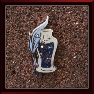 Jack Frost Inkwell hard enamel pin by Three Muses Ink