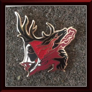 It is the Night Stag hard enamel pin by Three Muses Ink.