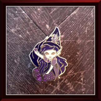 Purple Pearl Gnome enamel pin by Three Muses Ink