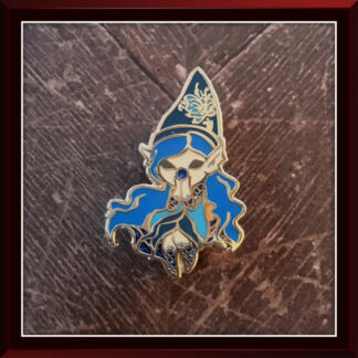 Blue Pearl Gnome enamel pin by Three Muses Ink