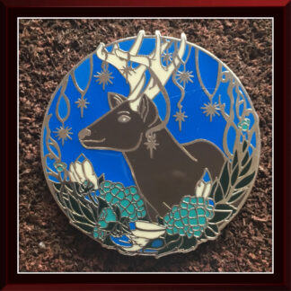 Star Stag hard enamel pin by Three Muses Ink.
