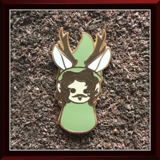 Stag Nisse enamel pin by Three Muses Ink